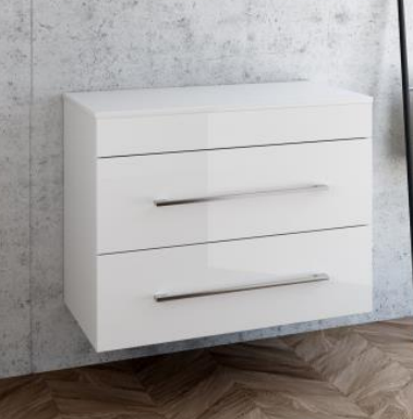 Ikon 800 White Gloss Wall Unit
