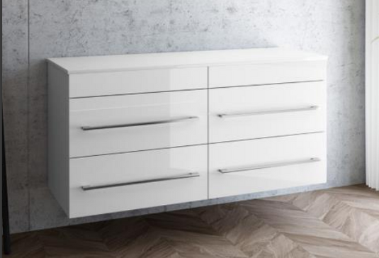 Ikon 1200 White Gloss Double Wall Unit