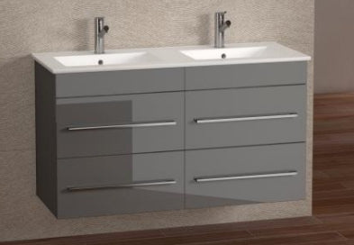 Sorento 1200 Grey Gloss Double Hung Unit