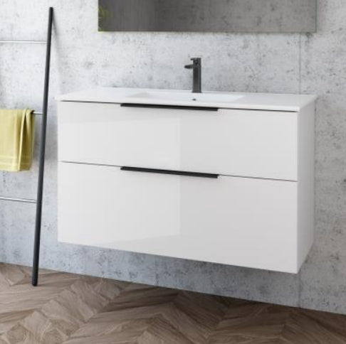 Galsaky 1000 White Gloss Wall Unit