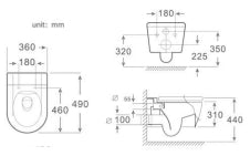 Wall Hung Toilets (Dubh Black)