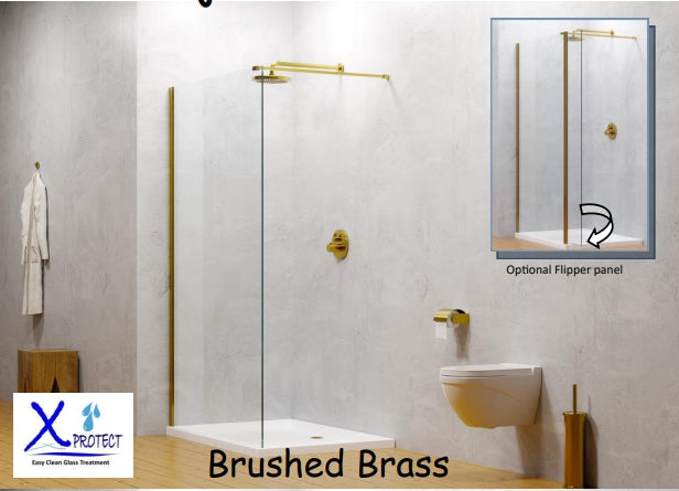 Load image into Gallery viewer, Trojan Wetroom Panels (Brushed Brass)
