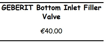 Toilet Fittings (Gerberit bottem inlet filter)