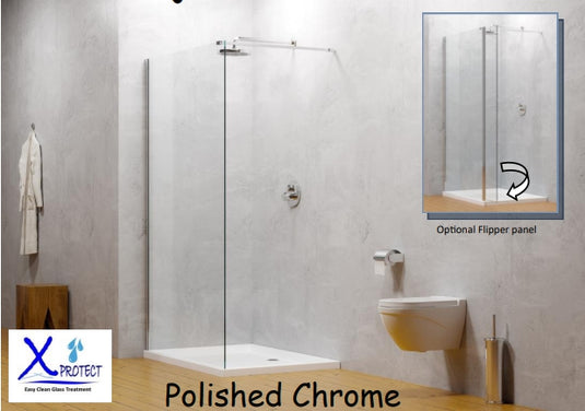 Trojan Wetroom Panels (Polished Chrome)