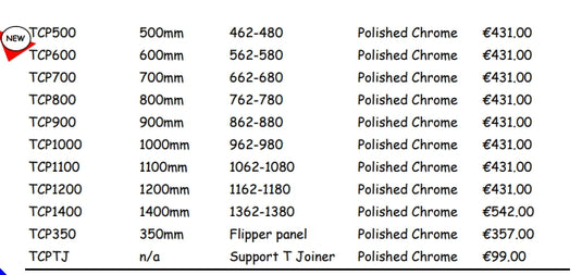 Trojan Wetroom Panels (Polished Chrome)