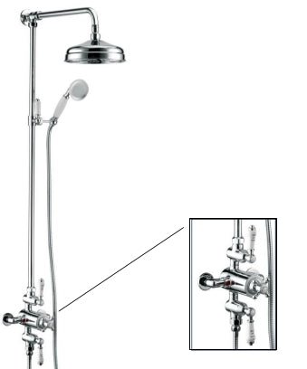 Traditional Series Dual Outlet Thermostatic Bar Valve & Kit