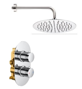 Concealed thermostatic one-way  shower valve pack