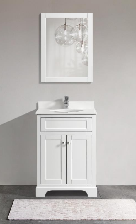 Adare 600 Matt White Mirror