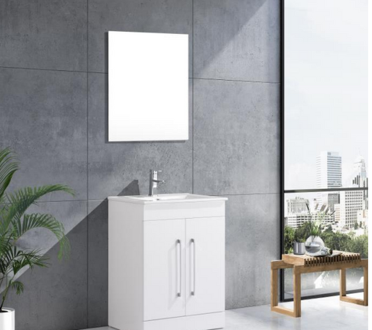 Sienna 600 White Gloss Floor Unit & Basin