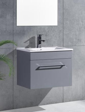 Siren 500 Pebble Grey  Wall Unit & Basin (Matt)