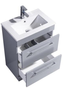 Siren 600 Pebble Grey  Floor Unit & Basin (Matt)