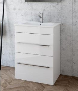 Ikon 600 White Gloss Floor Unit