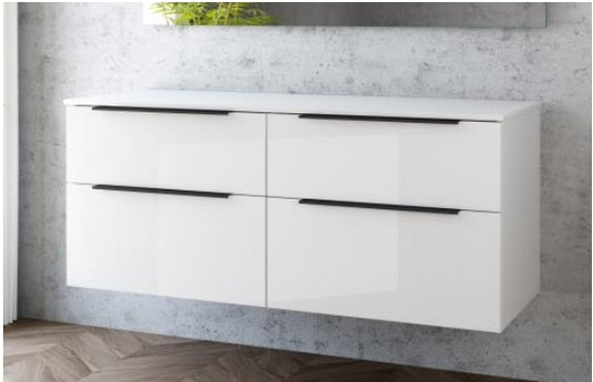 Galsaky 1200 White Gloss Wall Unit