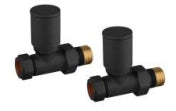 Black Straight  Rad Valves