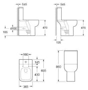 Open Back Toilets (Compact)