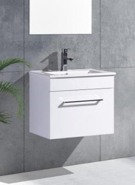 Siren 500 White Gloss  Wall Unit & Basin (Siren White Range)